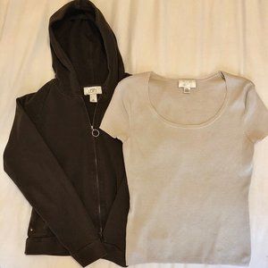 Loft Women's Jacket & Short Sleeved Sweater